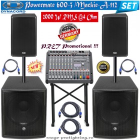 Dynacord Powermate 600-3-Mackie S518S subs-A-112 SET